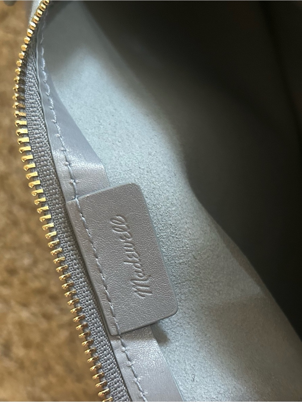 Madewell gathered shoulder bag Soft Suede Hobo Bag in serene Blue - Picture 5 of 12